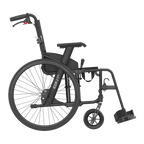 ICON 35 BX Lightweight Rollator side view, showcasing its compact and lightweight design for ease of transport.