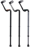 GANYMED Adjustable Crutches Canada in different colors and adjustable heights arranged side by side.