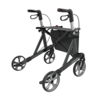 Déambulateur aluminium XL 62 cm gris roues souples