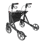 Déambulateur aluminium XL 62 cm gris roues souples